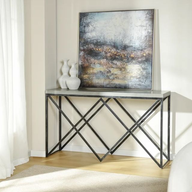Stylecraft Norman Wyatt Home Ebony/Gray Console Table-1