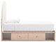 Signature Design by Ashley® Arloster Tan/White Twin Upholstered Panel Bed with 2-Drawer Storage-2