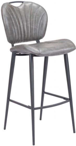Zuo® Modern Terrence Vintage Gray Bar Chair-0