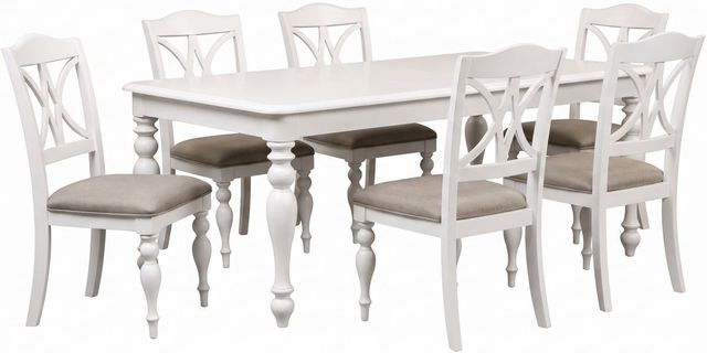 Liberty Furniture Summer House 7-Piece Gray/Oyster White Rectangular Dining Set-0