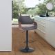 Armen Living Aspen Black/Brown/Gray Adjustable Swivel Bar Stool-1