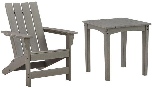 Signature Design by Ashley® Visola 2-Piece Gray Outdoor Conversation Set-0