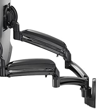 Chief Kontour K1W Series Dynamic Wall Mount Reduced Height, 2 Monitors - Thumbnail 3
