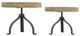 A & B Home 2-Piece Black/Brown Wood Riser Tray Set-1