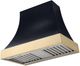 AGA Cascade 36" Gloss Black Wall Mounted Range Hood  with Polished Brass Trim-0