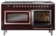 Ilve® Nostalgie II Noblesse 60'' Burgundy Pro Style Dual Fuel Range with Copper Trim-4