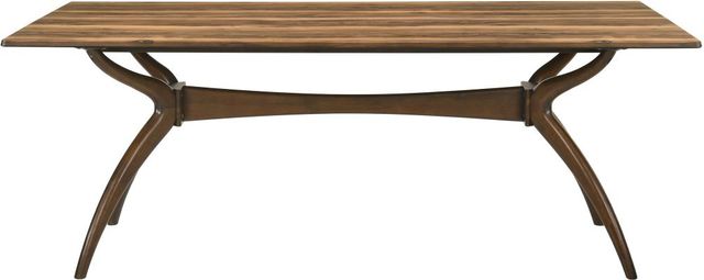 Coaster® Randolph Sheesham Rectangular Dining Table with Red Brown Base-1