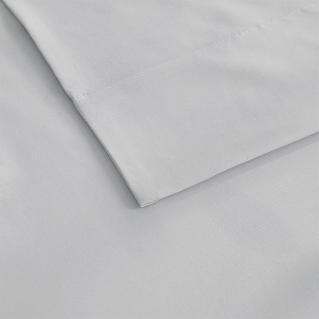 Olliix by Sleep Philosophy Smart Cool Microfiber Light Grey Full Sheet Set-3