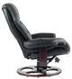 BarcaLounger® Dawson Frampton Black Manual Pedestal Recliner and Ottoman Set-3