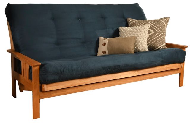 Kodiak Furniture Monterey Suede Navy/Butternut Queen Futon with Mattress-0