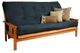 Kodiak Furniture Monterey Suede Navy/Butternut Queen Futon with Mattress-0