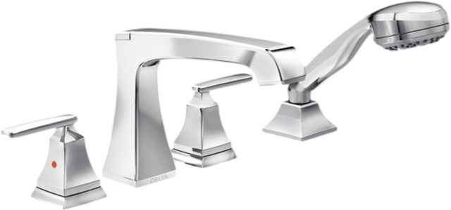 Delta Ashlyn® Roman Chrome Tub Trim with Hand Shower-0