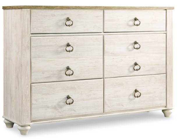 Signature Design by Ashley® Willowton 5-Piece Whitewash Twin Bedroom Set-2