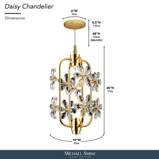 Michael Amini® Daisy Gold Chandelier-2
