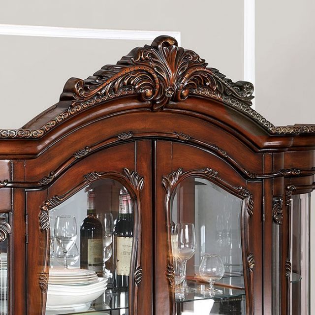 Furniture of America® Normandy Brown Cherry Hutch and Buffet Set-2