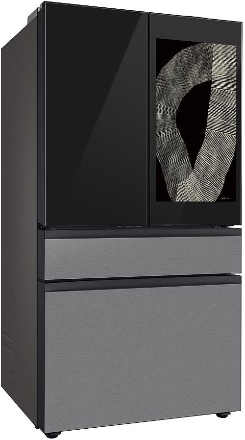 Samsung 36" 22.5 Cu. Ft. Charcoal Glass and Stainless Steel Counter Depth French Door Refrigerator with AI Vision Inside™-3
