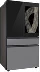 Samsung 36" 22.5 Cu. Ft. Charcoal Glass and Stainless Steel Counter Depth French Door Refrigerator with AI Vision Inside™-3
