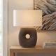 Uttermost® Geno Coffee Espresso Matte Concentric Ribbed Table Lamp-1