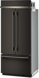 KitchenAid® 36" 20.8 Cu. Ft. Black Ore Built-In French Door Refrigerator -4