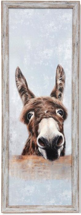 StyleCraft The Donkey Left Multi-Color Framed Print-0