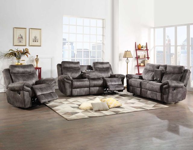 Steve Silver Co. Nashville Gray Manual Reclining Loveseat-2