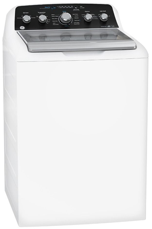 GE® White Top Load Washer & Gas Dryer Laundry Pair-3