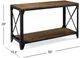 Magnussen Home® Pinebrook Distressed Natural Pine Sofa Table with Black Metal Frame-1