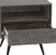 Armen Living Makena Black/Tundra Grey Nightstand-3