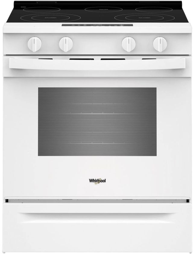 Whirlpool® 30'' White Smart Slide-In Electric Range with No Preheat Mode and Slow Cook-0