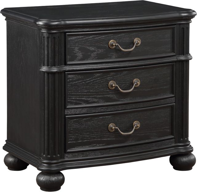 Crown Mark Kingsbury Black Nightstand-0