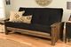 Kodiak Furniture Washington Suede Black/Rustic Walnut Full Futon with Mattress-1