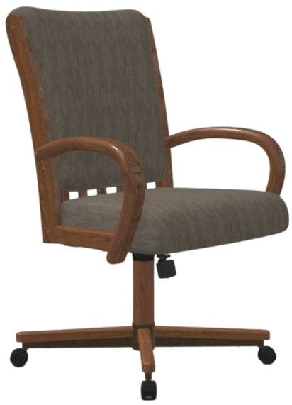Chromcraft Customizable Baylor Swivel Tilt Caster Casual Dining Chair-4