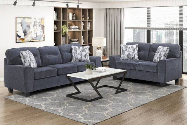 Homelegance® Bennett Blue Loveseat-1