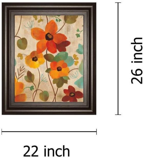 Classy Living Silvia Vassileva Vibrant Embroidery III 22" Wall Art-2