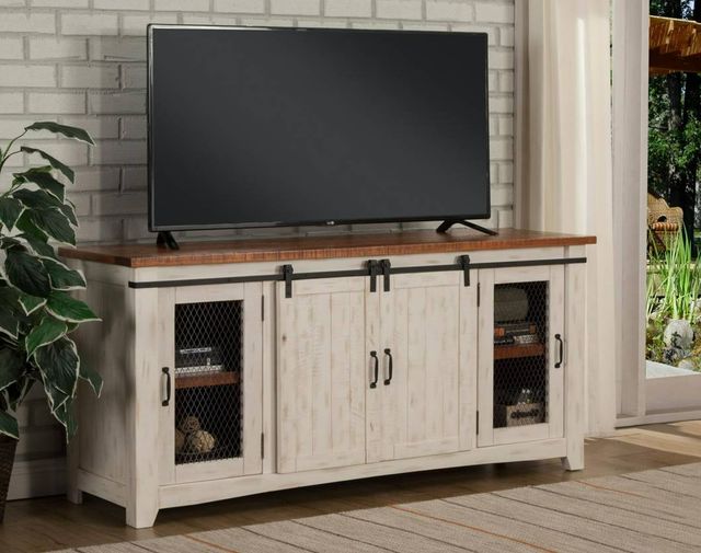 Martin Svensson Rustic Antique White Entertainment Console-1