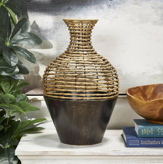 Deco Marche Brown/Bronze 18" Open Frame Twisted Vase-3