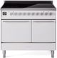 Ilve® Professional Plus II 40" White Pro Style Induction Range-0