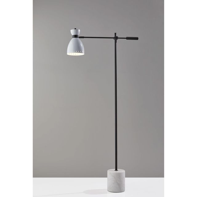 Adesso® Sadie Black And White Floor Lamp-2