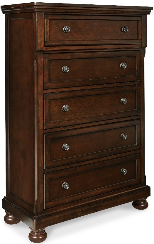 Millennium® by Ashley Porter 5-Piece Rustic Brown King Sleigh Bed Set-3