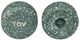 TOV Furniture Gabby 2-Piece Green Stacking Candle Holder Set-3
