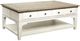 Riverside Furniture Myra Natural Coffee Table with Paperwhite Base-0