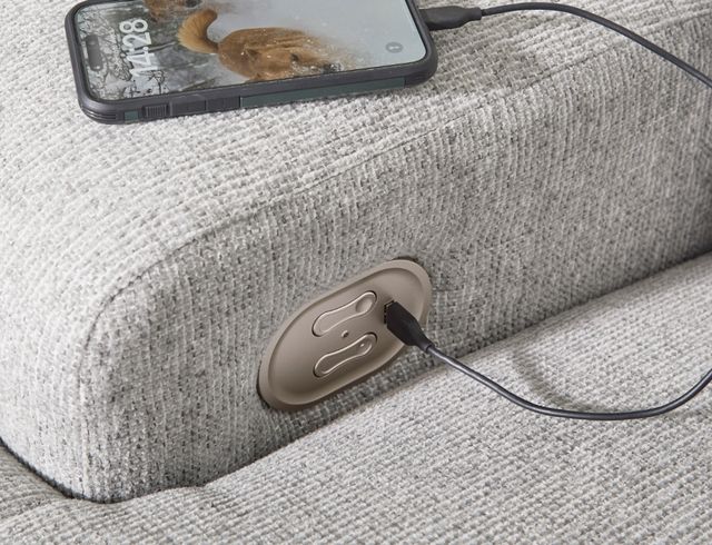 Signature Design by Ashley® Acklen Place 3-Piece Gray Power Reclining Sectional-4