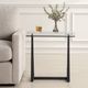Uttermost® Midas Glass Top End Table with Bronze Metal Base-1
