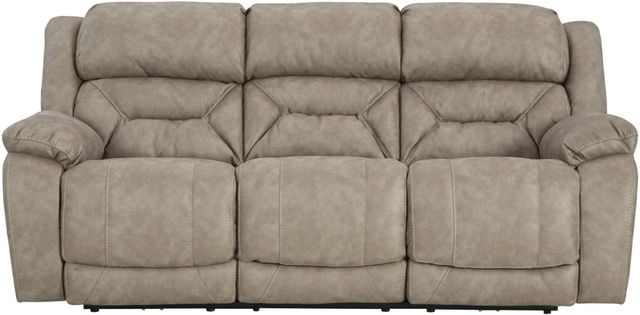 HomeStretch Skywalker Fog Double Power Reclining Sofa-1