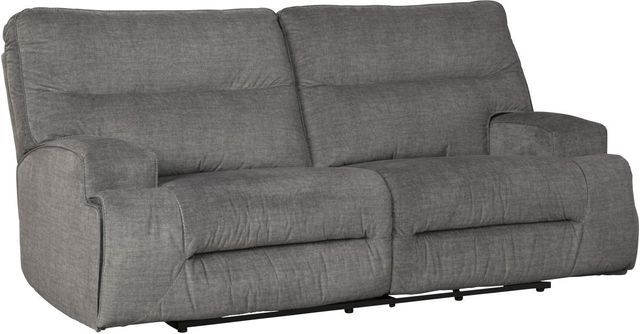 Benchcraft® Coombs 2-Piece Charcoal Living Room Set with Reclining Sofa-1