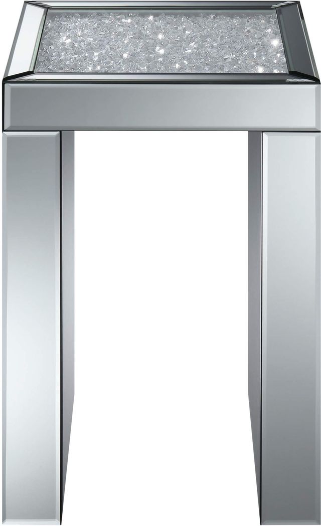 Coaster® Audrey Clear Mirror Square Chairside Table-0