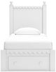 Signature Design by Ashley® Mollviney White Youth Twin Storage Panel Bed-2