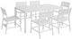 Linon Alora 7-Piece White Aluminum Outdoor Dining Set-0