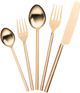 TOV Furniture Stainless Steel Rose Gold 20 Piece Flatware Set-4
