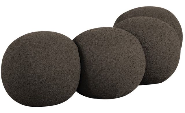 Meridian Furniture Apollo Brown 65" Boucle Fabric Upholstered Bench-4